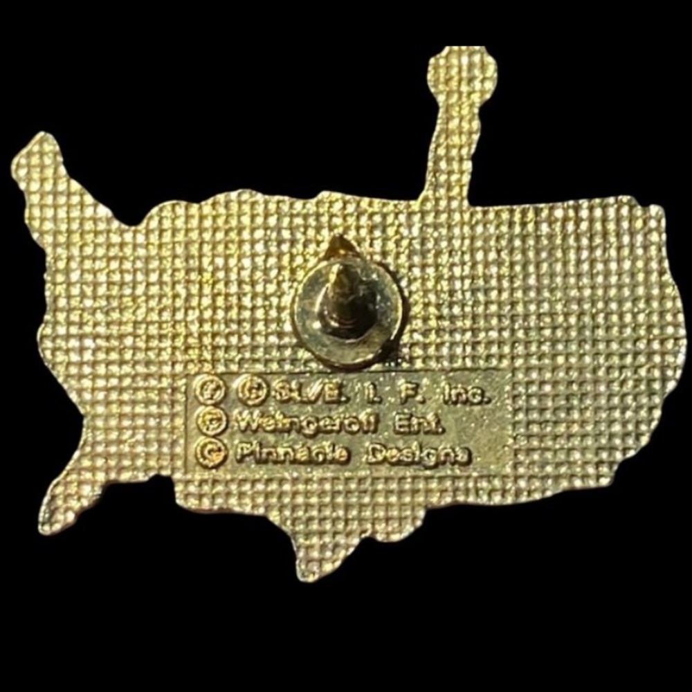 1986 Signed Statue of Liberty 100th Anniversary Hat Pin Lapel Pin - Picture 2 of 2